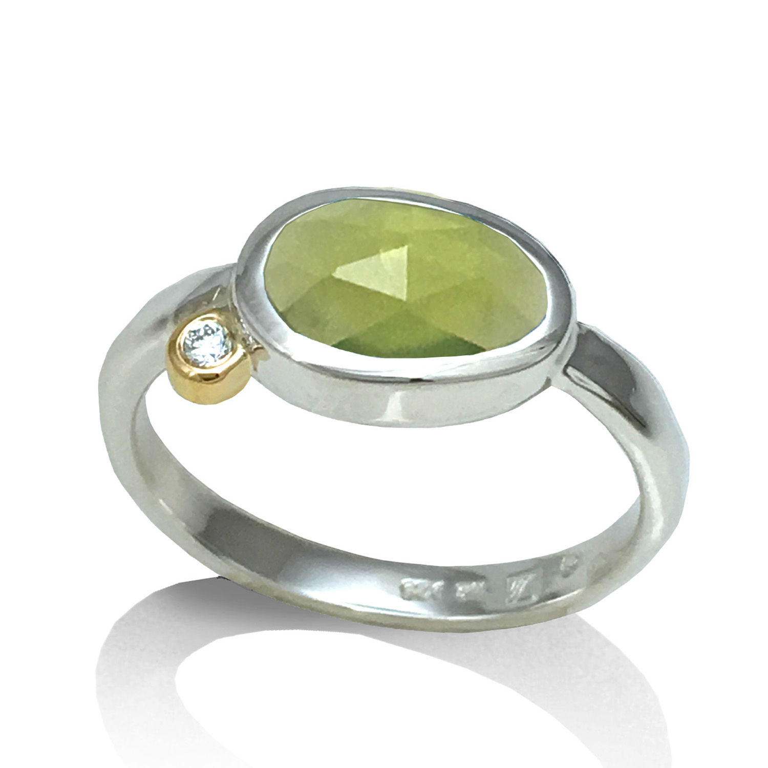 Green Peridot Ring from K.Mita Design | Traditional August Birthstone