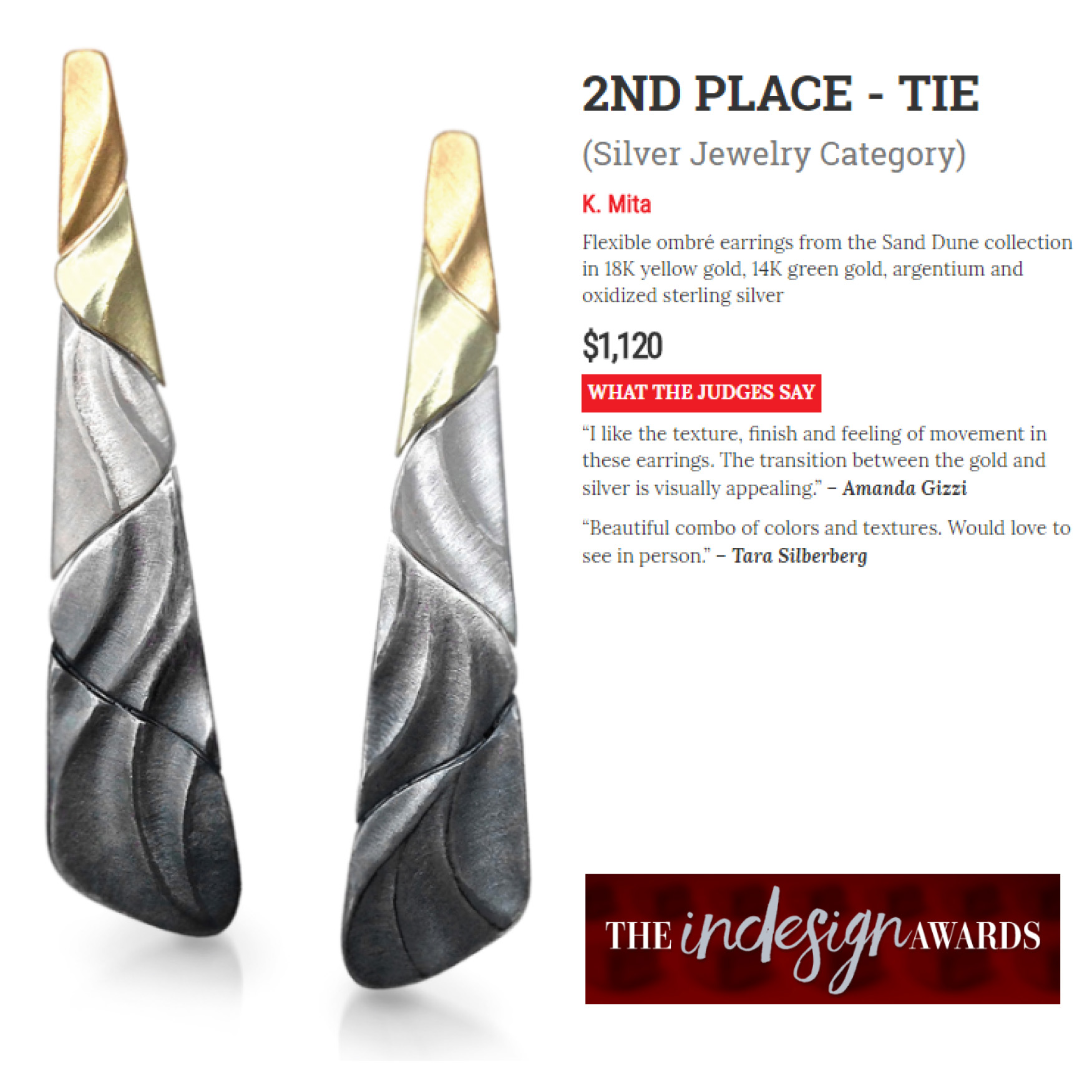 Award Winning Ombre Earrings from K.Mita | InDesign Awards