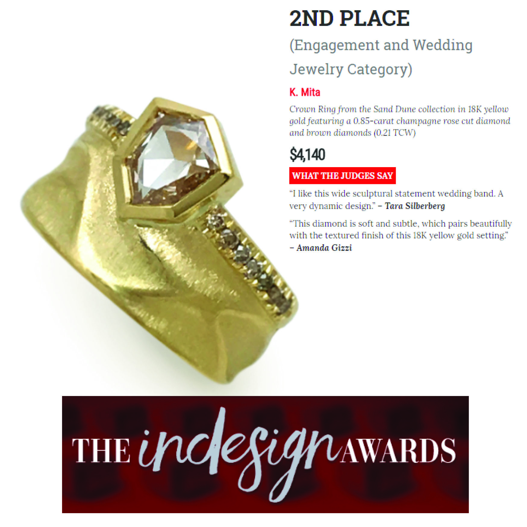 Award Winning Crown "Power" Ring from K.Mita | InDesign Awards