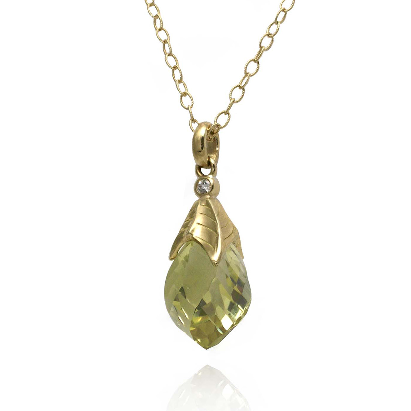 Lemon Quartz Necklace by K.Mita